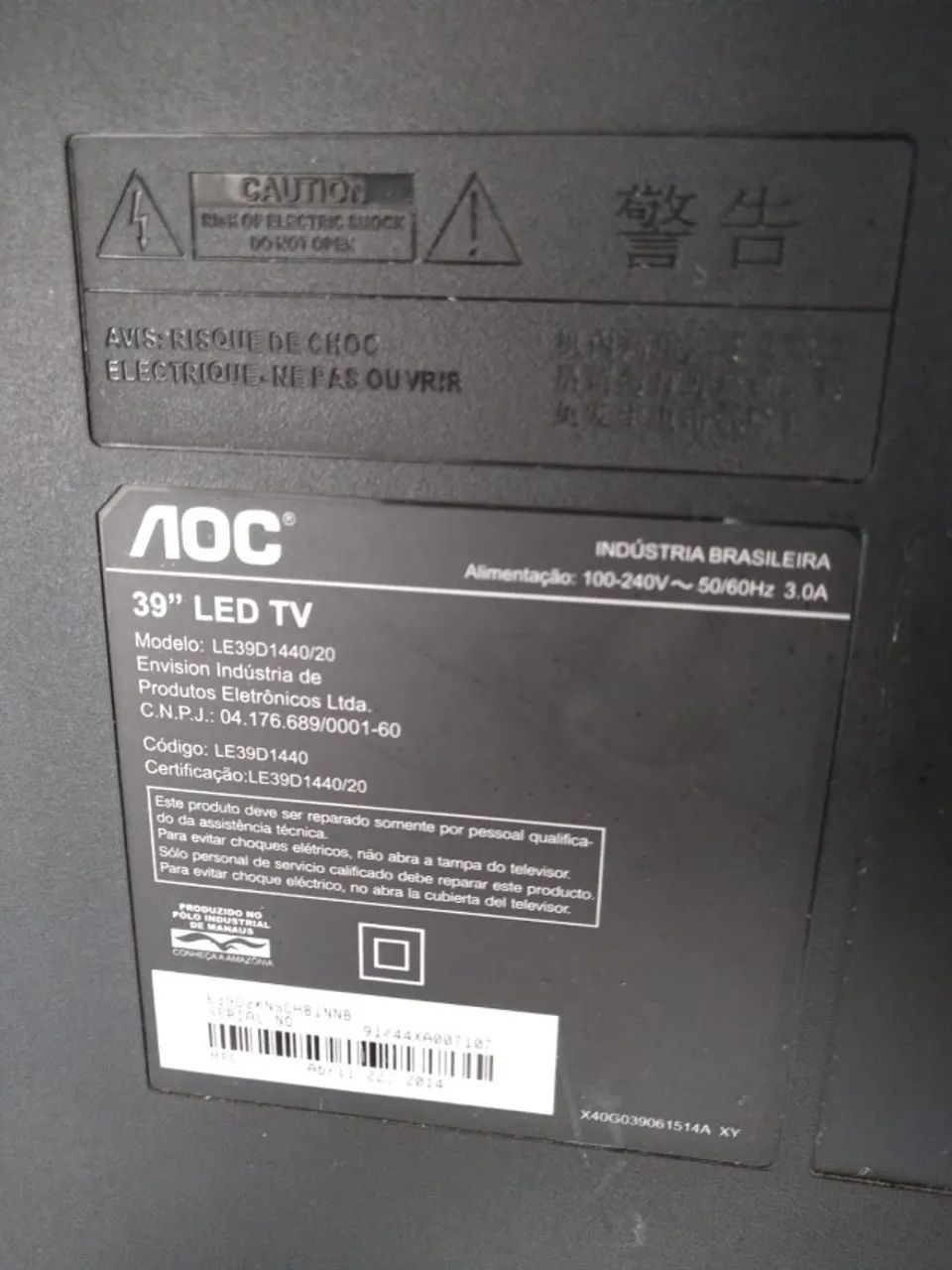 TV grande 39 polegadas - marca AOC - Foto 3