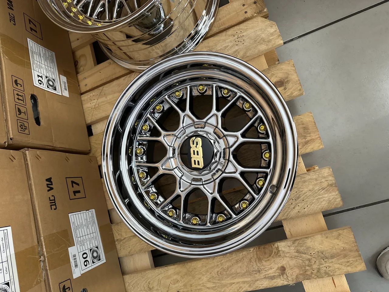 Roda Bbs rs2 cromada 15.8