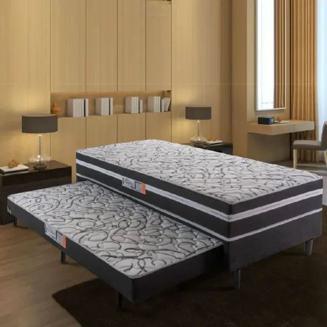 Cama Auxiliar Solteiro Nova no Preto - Design Moderno e Funcional 