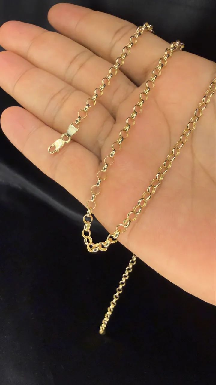 Elo português 60cm ouro 18k 9.95g - Foto 2