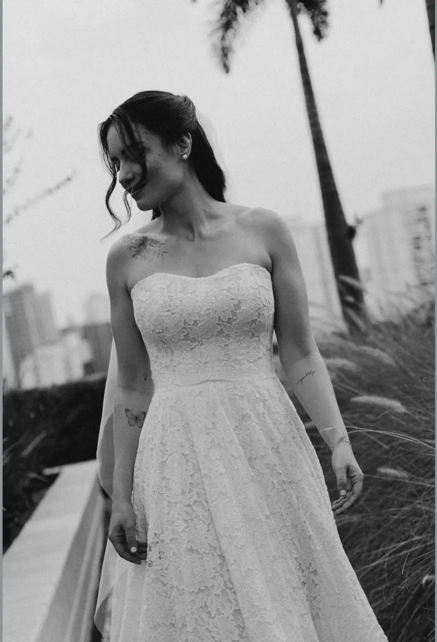 Vestido de noiva - renda  - Foto 5