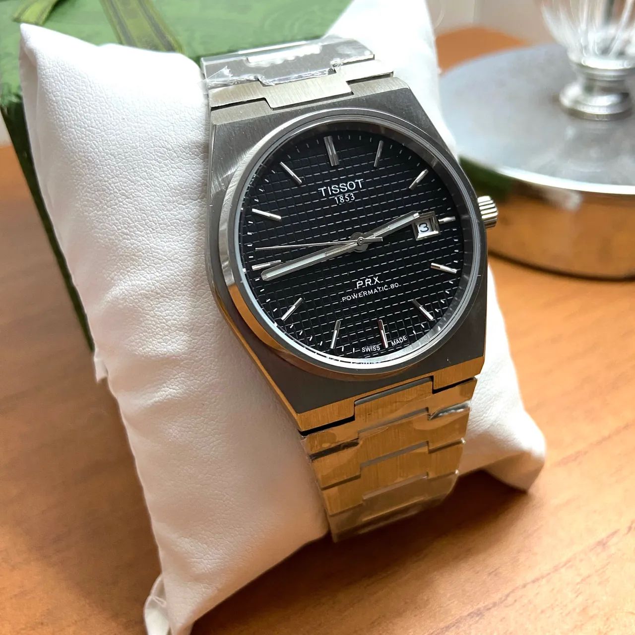Relógio Tissot PRX automatico 40mm fundo preto - Foto 3