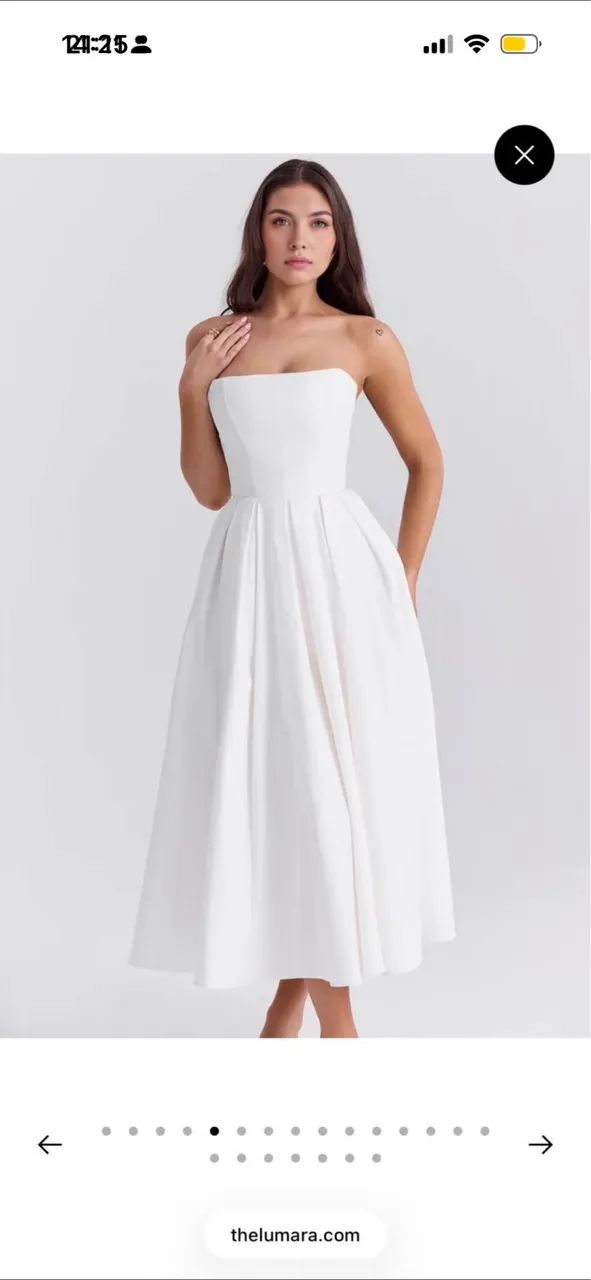 vestido noiva midi branco