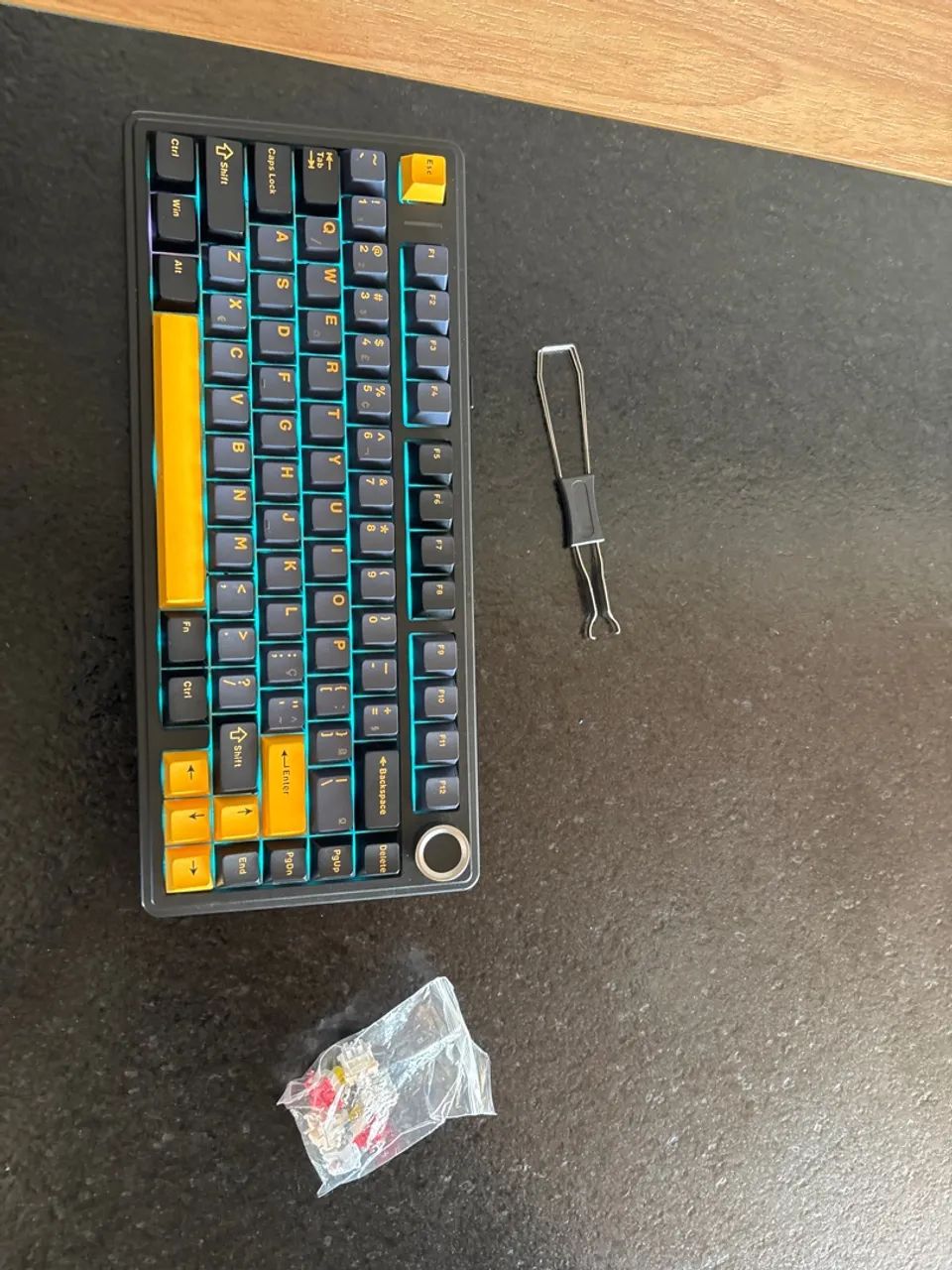 Aula F75 Teclado mecânico switch cinza - Foto 3