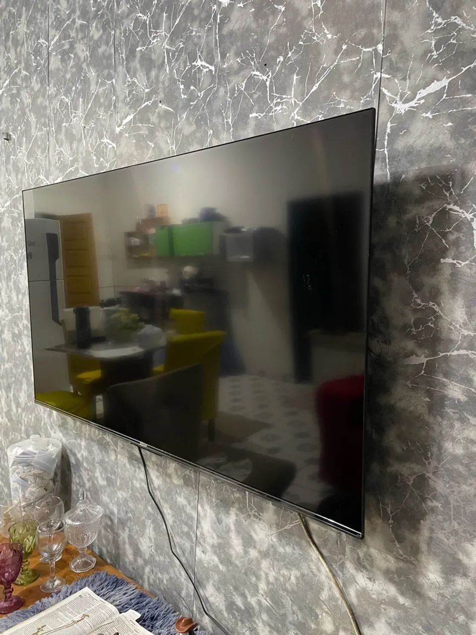 TV 55 polegadas 4K - Android e comando de voz, aceito propostas dentro do valor anunciado. - Foto 4