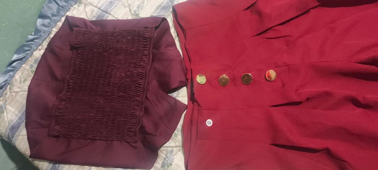 Calca pantalona com cropeed tomara que caia - Foto 2
