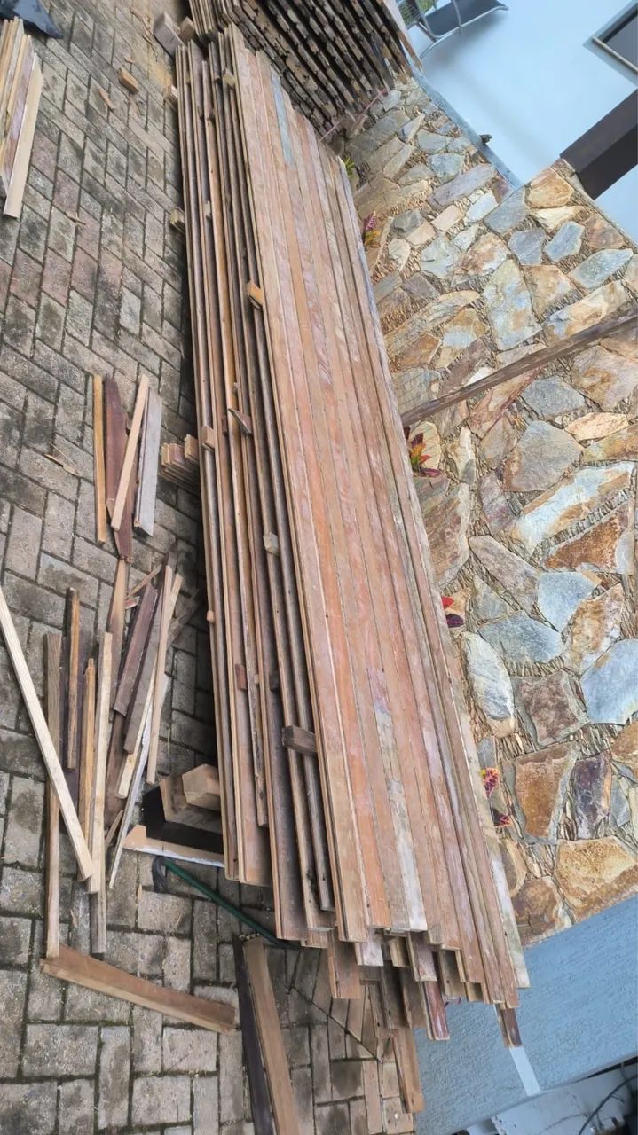 VENDO 58 m² DE ASSOALHO DE MADEIRA DE DEMOLIÇÃO  ? 100% Peroba  - Foto 3
