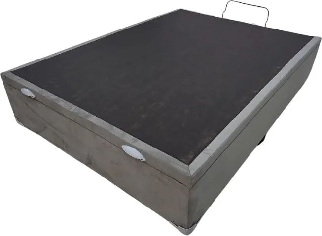 Cama Base Box Baú Viúva Cinza Chumbo - Foto 2