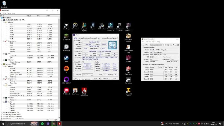7-7700 + WATERCOOLER+ PLACA MAE B250 ROG STRIX 4 SLOTS Memoria e 2 SLOTS M2  - Foto 3