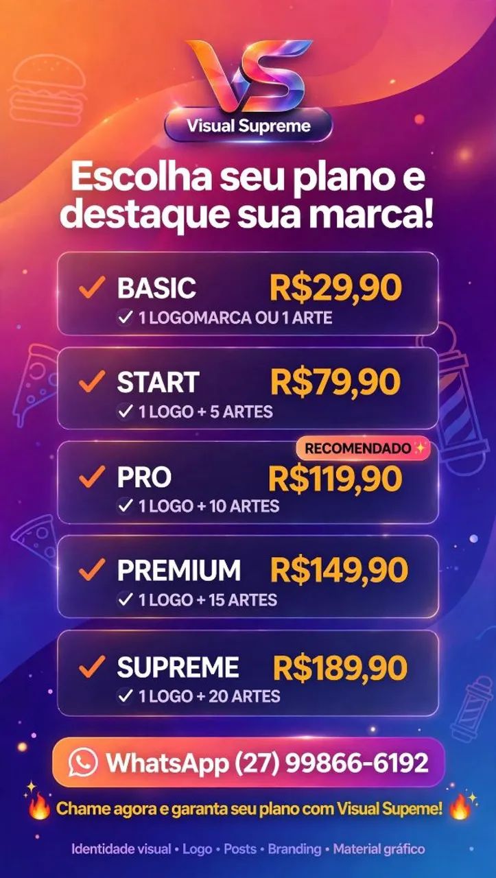 LOGOMARCA E ARTES DIGITAIS - ENTREGUE NO SEU WHATSAPP - VISUAL
