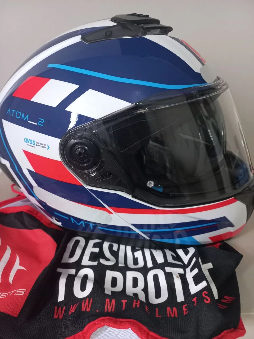 Capacete MT Helmets Atom 2 articulado - Foto 4