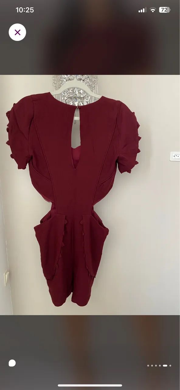 vestido pynablu bordo com fendas 36 - Foto 3