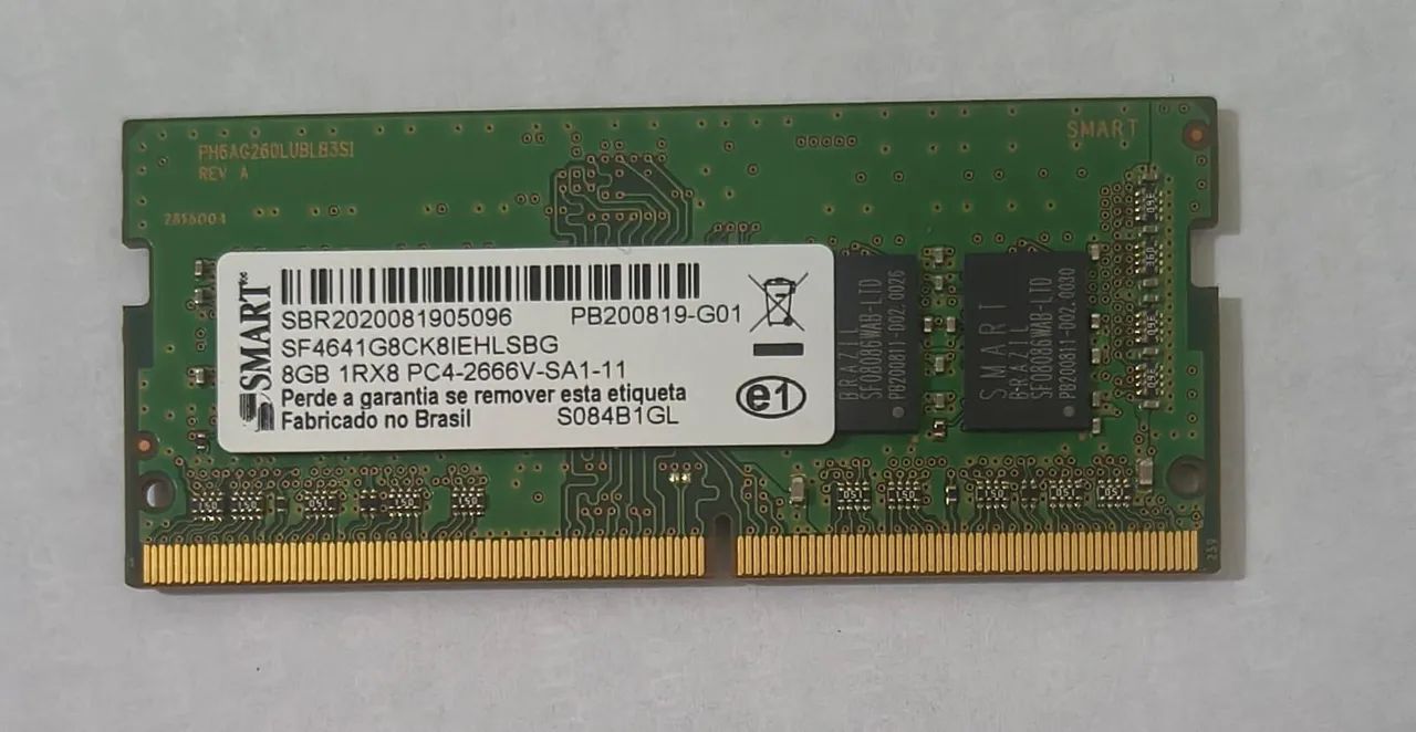 MEMÓRIA RAM NOTEBOOK 8GB DDR4 2666MHz - Memória RAM - Real Copagri