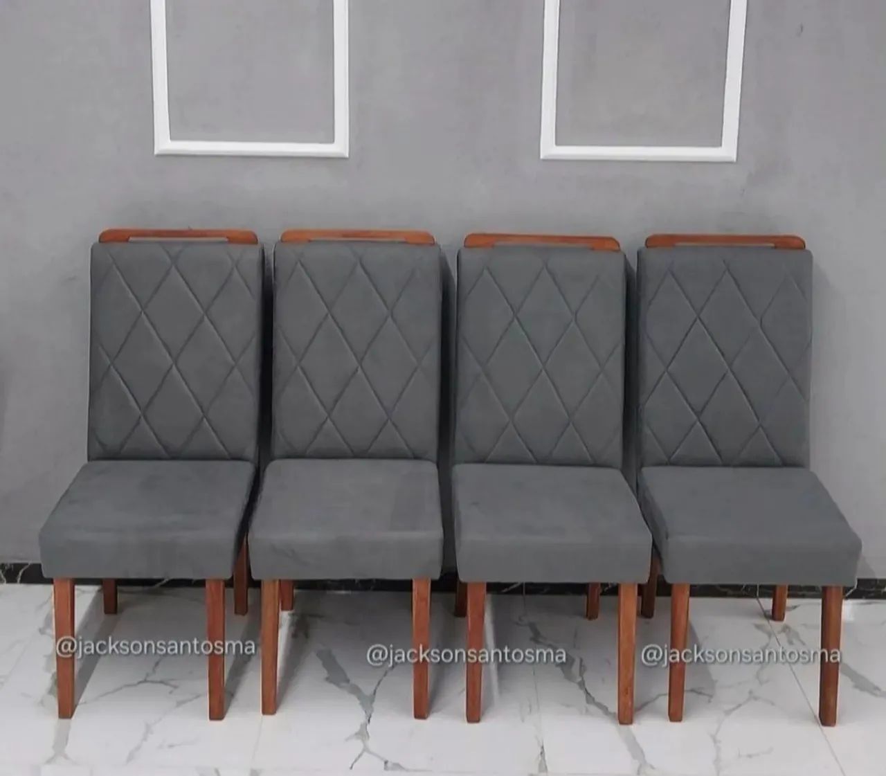 Conjunto de 4 Cadeiras Acolchoadas Novas 1 Ano de Garantia - Foto 2