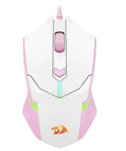 Mouse Gamer Redragon centrophorus Rgb branco e rosa - Foto 3