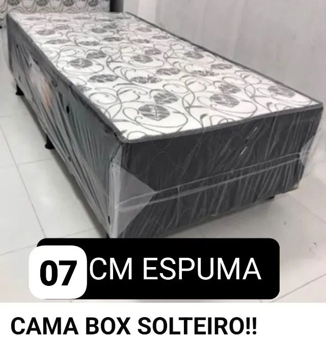 CAMA SOLTEIRO, 07 CM ESPUMA