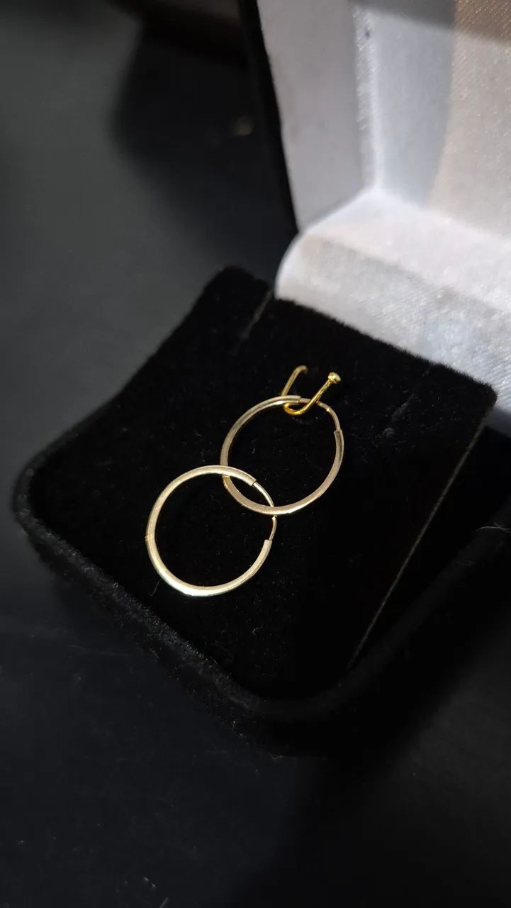 Brinco argola ouro 18K