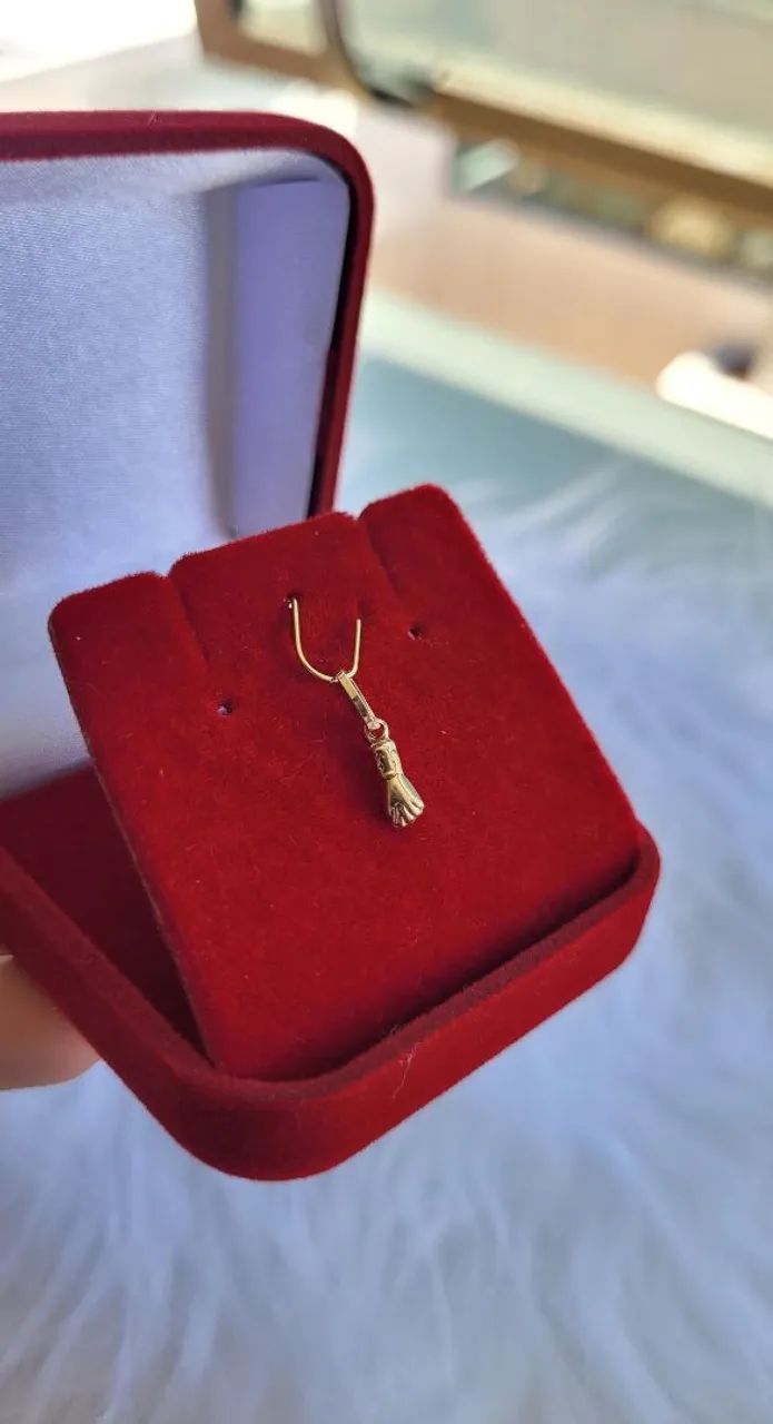 Pingente Figa mini Ouro 18k - Foto 2