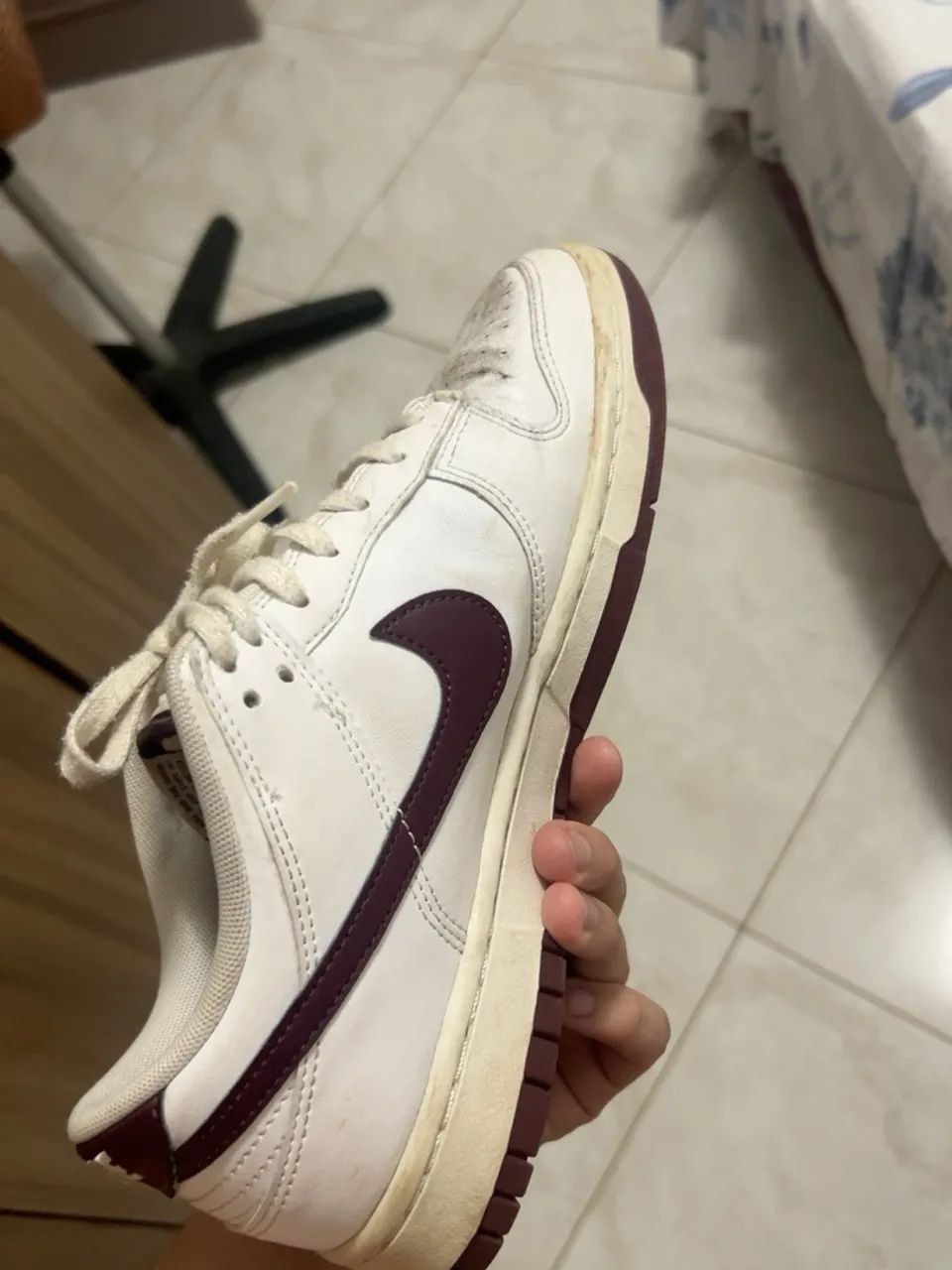 Nike Dunk Low Retro White/Night Maroon  - Foto 3