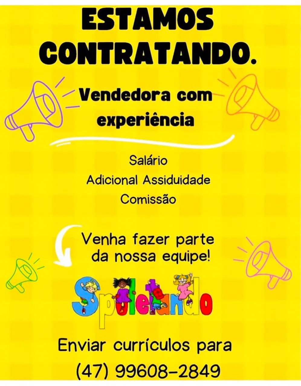 Vendedora de Loja Infantil 