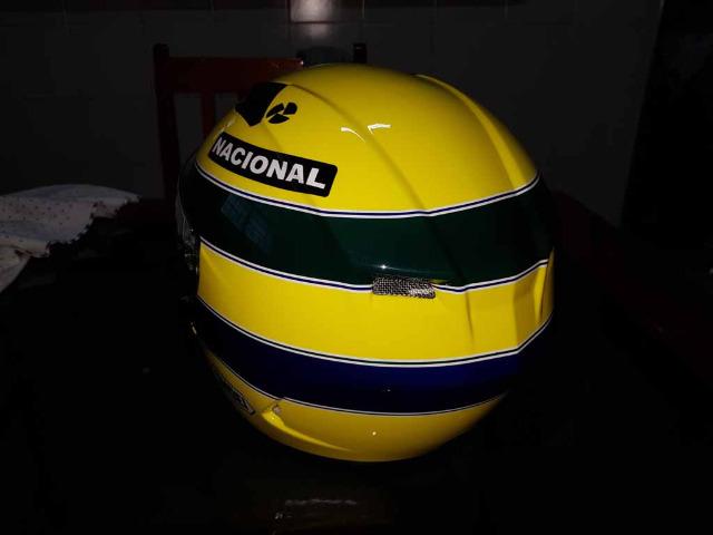 Capacete Personalizado Ayrton Senna - Novo - Sem uso - Na Caixa - Foto 11