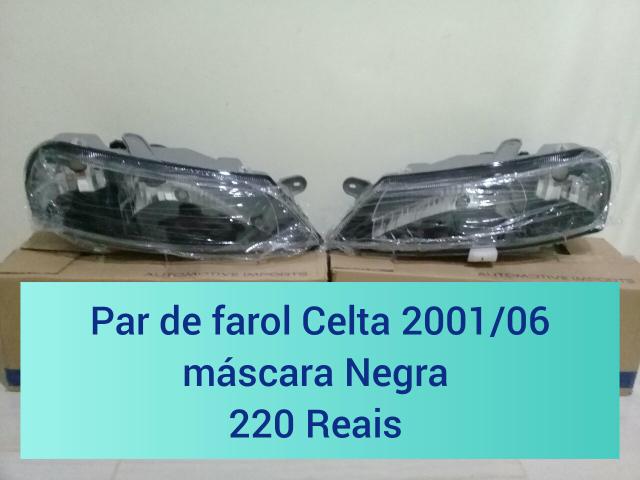 Par de farol Celta máscara Negra