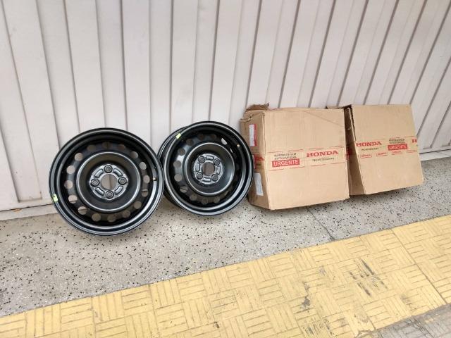 Rodas de ferro 15 furação 4 x 100 Honda City originais - Foto 3