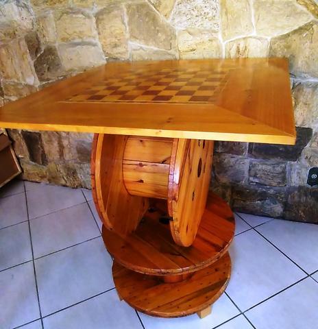 Mesa "Jogo de Damas & Xadrez"
