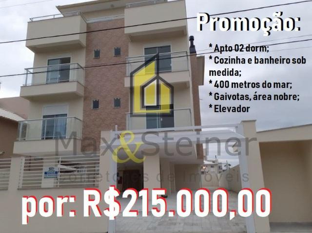 Ingleses_& A 400 metros da praia, Lindo Apartamento com móveis planejados, de 02 dorm
