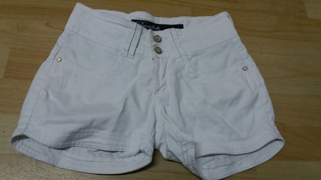 Shorts Jeans Branco Dardak Para Brechó / Bazar No 38