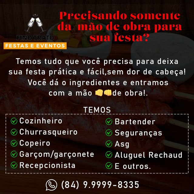 Garçons e Serviços Para Eventos