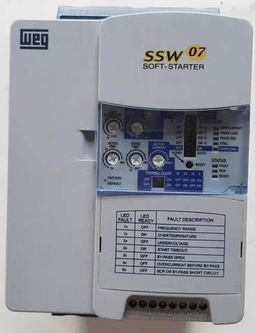 Soft Starter WEG SSW07 220-575v 85A 60cv 380v / 30cv 220v, equipamento novo 