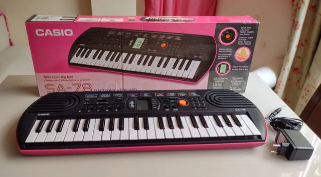 Teclado Musical Casio Infantil SA78 Rosa