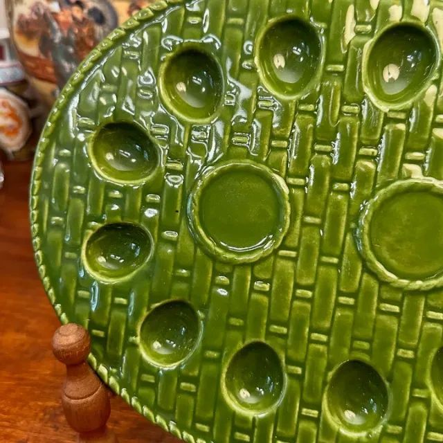 Antiga saladeira de ovos em cerâmica. - Foto 4