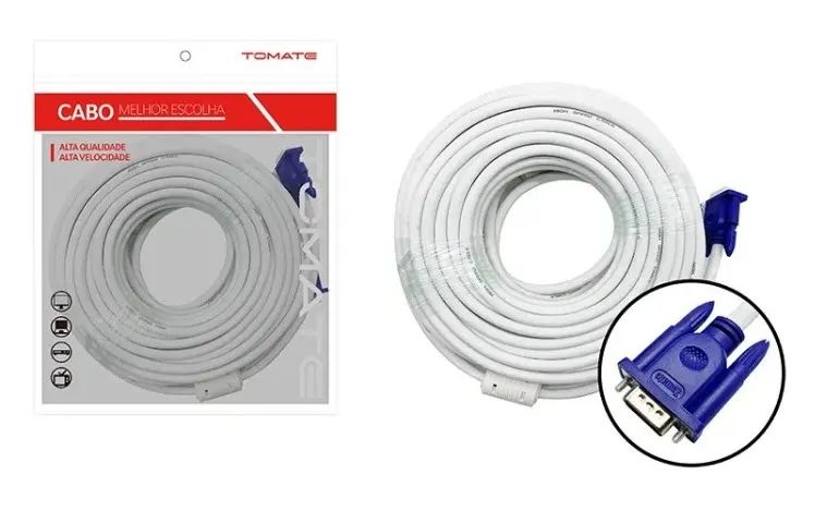 Cabo Vga 20 Metros Tomate Mvg-1020