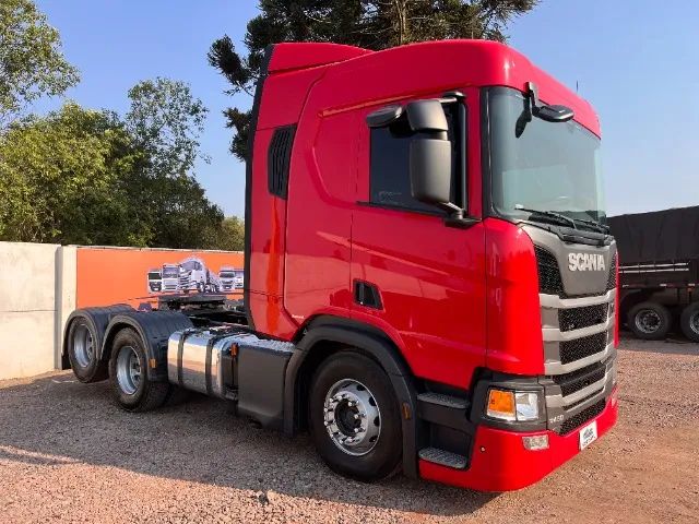 Scania R 450 A6X2 2021 Seminovo Completo Revisado Único Dono Baixo Km Vermelho - Foto 2