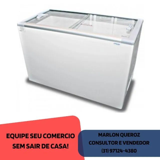 Freezer Horizontal Fricon Tampa de Vidro