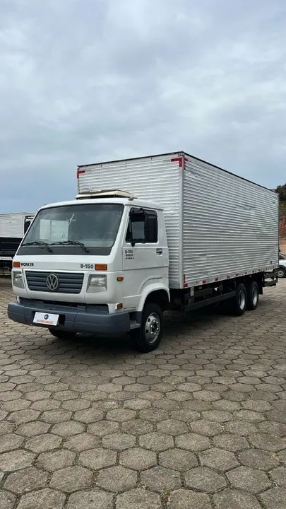 vw/volkswagen 8.150 3/4 truck, ano 2005, com bau, branco