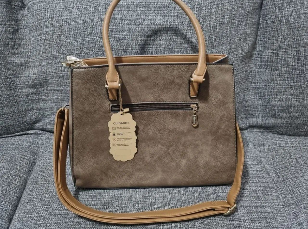 bolsa de ombro haimashi bege nova - Foto 5