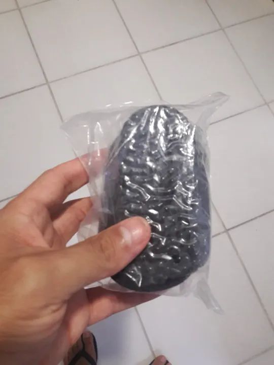 Par Meia Palmilha ortopédica - cor preta - Foto 2
