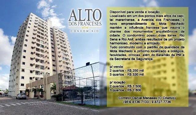 Alugo Alto dos Franceses | 3 quartos | 2 banheiros | 68m²