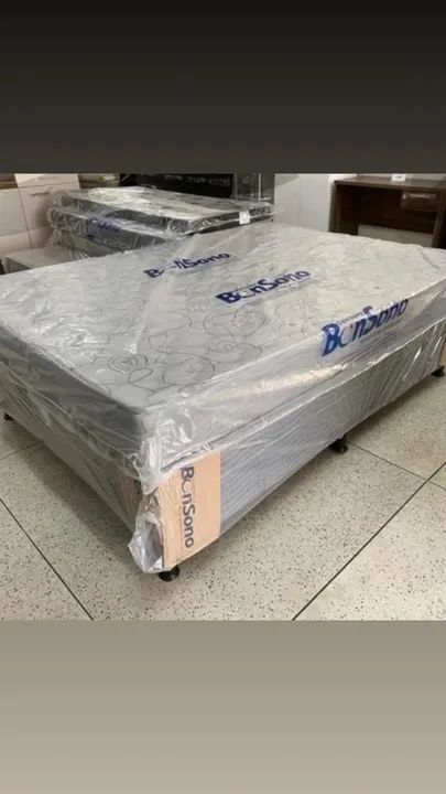 Conjunto box casal bon sono D.33 base e colchão separado 