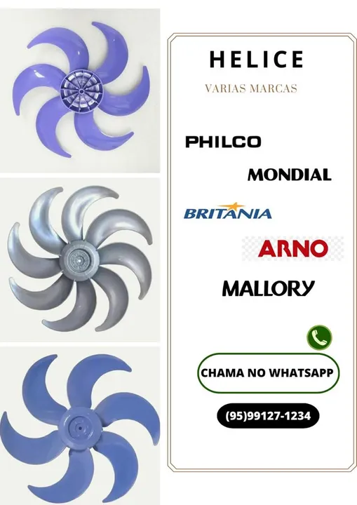 Hélice de ventiladores de várias Marcas 