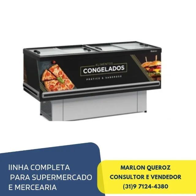 Ilha de Congelados Gelopar 2M Vidro reto