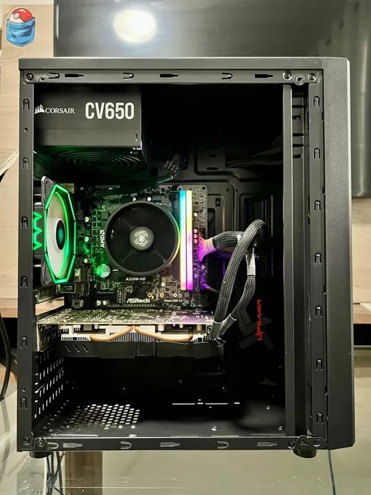 PC Gamer Ryzen top! Rx 580 8gb entrego e aceito cartão  - Foto 2
