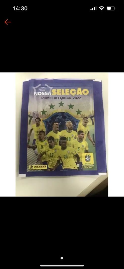 40 pacotinhos Nossa Seleção Rumo ao Catar fechados.