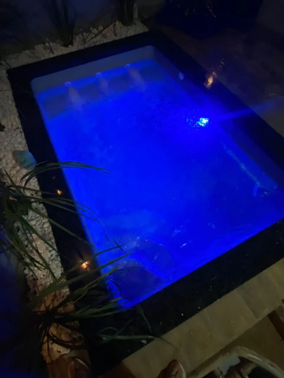 Piscina aquecida com hidromassagem