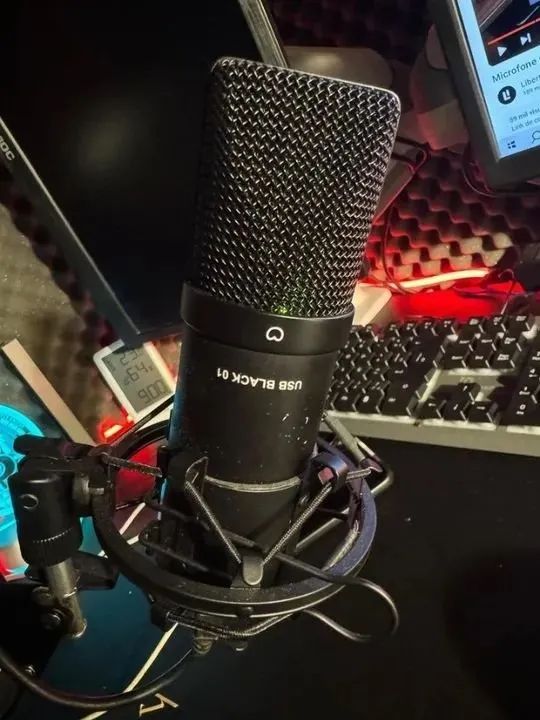 Microfone Arcano Am-black-1 Condensador Cardioide Cor Preto