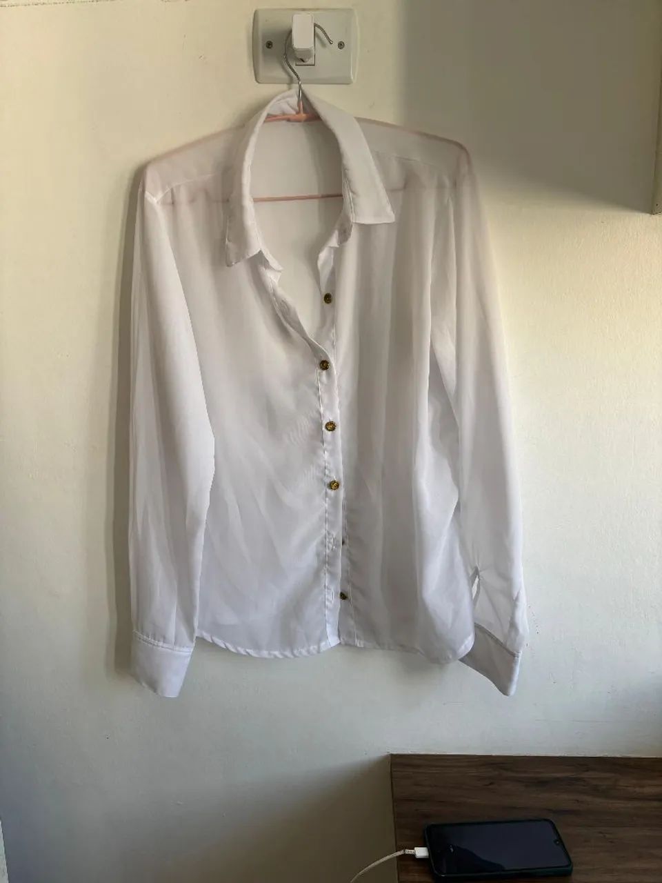 Camisa social branca feminina