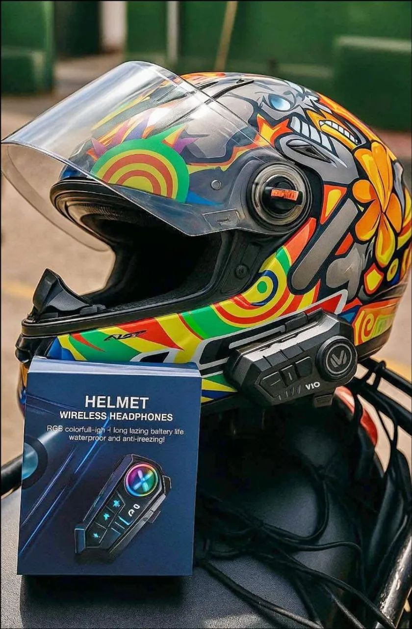 Fone de ouvido para capacete modelo intercomunicador V10